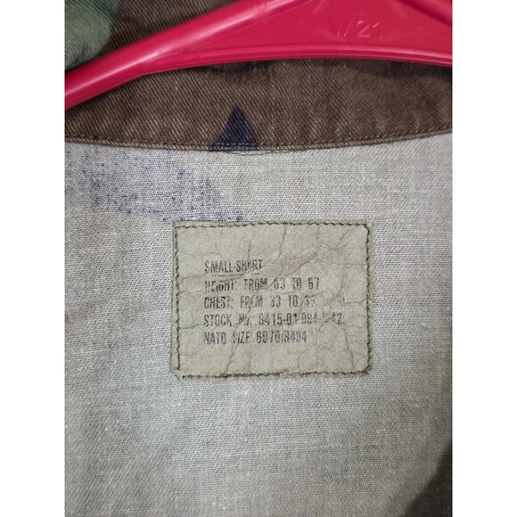 US Army BDU Jacket Mens Small Short Woodland Camo Combat Coat Ripstop ERICKSON - Picture 6 of 16